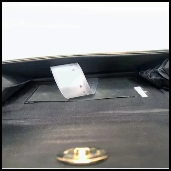 Convertible Clutch Black Gold Lame Evening Shoulder Bag Unused Vintage - Picture 8 of 15